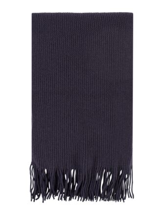 Ladies and Mens Great and British Knitwear 100% Cashmere Plain Knit Scarf With Fringe