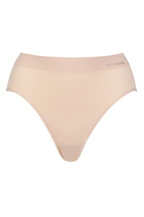Ladies 1 Pack Ambra Bondi Bare Hi Cut Brief Underwear Pink UK 10-12