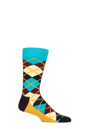 Mens and Ladies 1 Pair Happy Socks Fluffy Argyle Socks