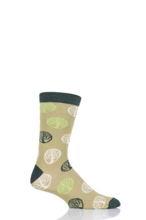 Mens and Ladies 1 Pair Shared Earth Tree of Life Fair Trade Bamboo Socks Green 7-12 Mens