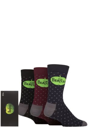 SOCKSHOP Music Collection 3 Pair The Beatles Gift Boxed Cotton Socks
