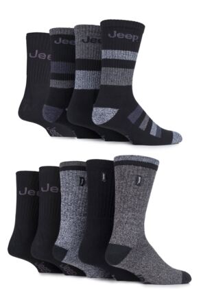 Mens 9 Pair Jeep Fresh Sock Drawer Collection Socks