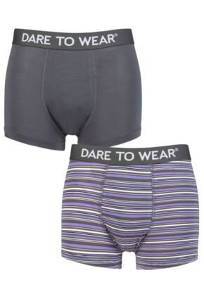 Mens 2 Pack Dare to Wear Bamboo Trunks