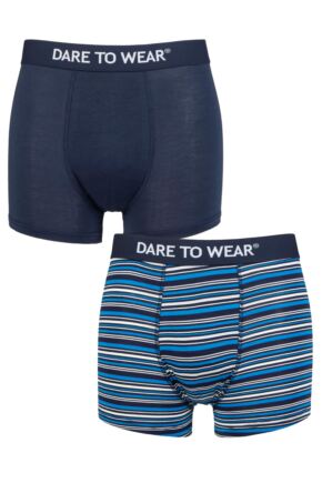 Mens 2 Pack Dare to Wear Bamboo Trunks