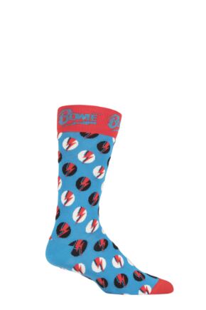 Mens 1 Pair Happy Socks David Bowie Big Bowie Dot Cotton Socks