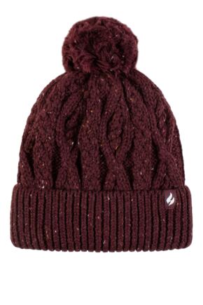 Ladies 1 Pack SOCKSHOP Heat Holders Salzburg Cable Knit Hat