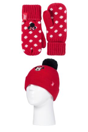 Kids 1 Pack SOCKSHOP Heat Holders Disney Minnie Mouse Hat & Mittens