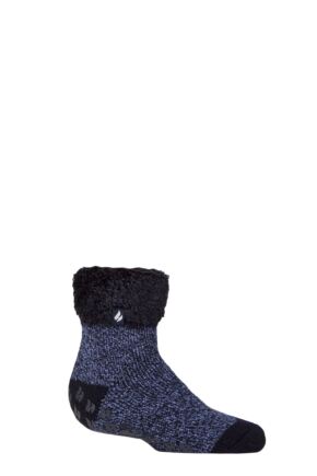 Kids 1 Pair SOCKSHOP Heat Holders Plain Lounge Socks Annabelle Twist Navy 12.5-3.5