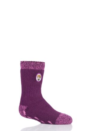 Kids 1 Pair Heat Holders Harry Potter Thermal Socks with Grips Cerise 9-12 Kids (3-8 Years)