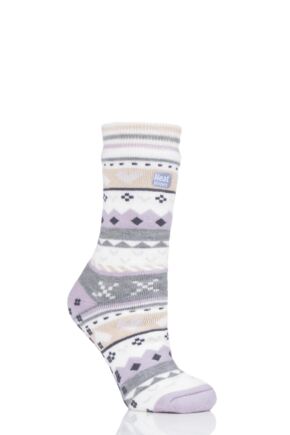 Ladies 1 Pair Heat Holders Soul Warming Socks Lilac 4-8 Ladies