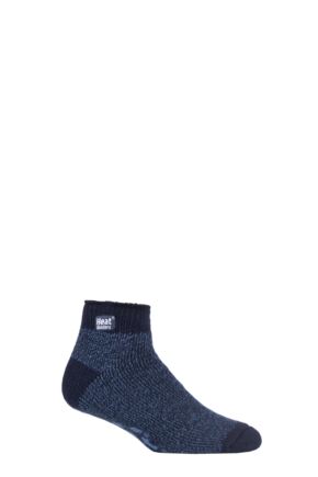 Mens 1 Pair SOCKSHOP Slipper Heat Holders Thermal Ankle Slipper Socks Navy 12-14 Mens