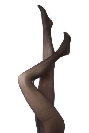 Ladies 2 Pair Charnos 40 Denier Tights With Comfort Top