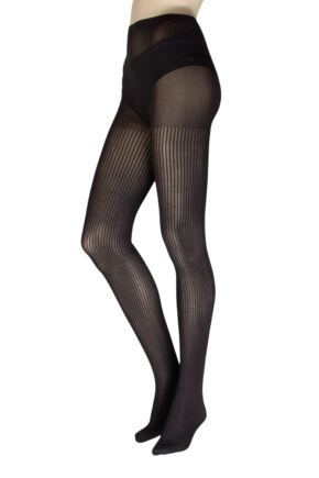 Ladies 1 Pair Charnos Fashion Ribbed Tights