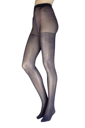 Ladies 1 Pair Charnos Tuelle Chevron Tights