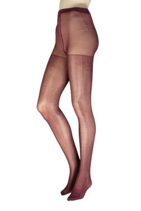 Ladies 1 Pair Charnos Tuelle Chevron Tights