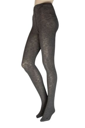 Ladies 1 Pair Charnos Textured Tights Grey Medium / Large