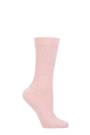 Ladies 1 Pair Charnos Cashmere Cable Socks