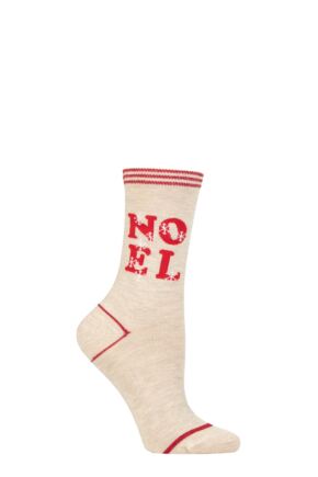 Ladies 1 Pair Charnos Noel Socks Multi One Size