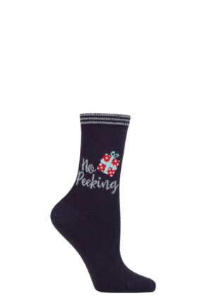 Ladies 1 Pair Charnos No Peeking Socks