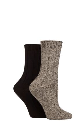 Ladies 2 Pair Charnos Cosy Bamboo Socks