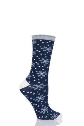 Ladies 1 Pair Charnos Bamboo Christmas Socks