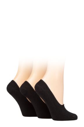 Ladies 3 Pair Charnos Organic Cotton Invisible Trainer Socks