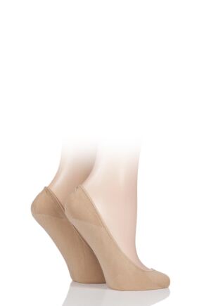 Ladies 2 Pair Charnos Ballerina Footsies with Gripper