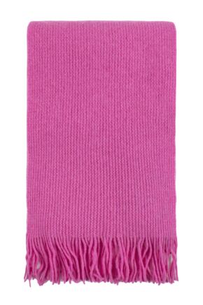 Unisex Great and British Knitwear 100% Lambswool Fringed Scarf. Made in Scotland