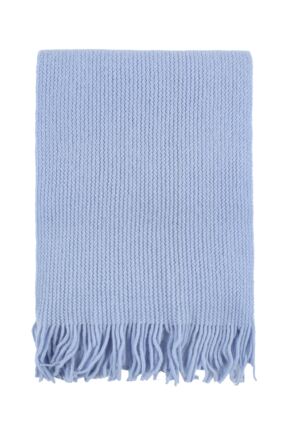 Unisex Great and British Knitwear 100% Lambswool Fringed Scarf. Made in Scotland