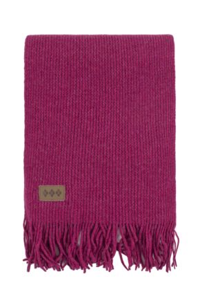 Unisex Great and British Knitwear 100% Lambswool Fringed Scarf. Made in Scotland