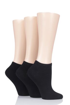 Ladies 3 Pair Glenmuir Plain and Patterned Bamboo Secret Socks