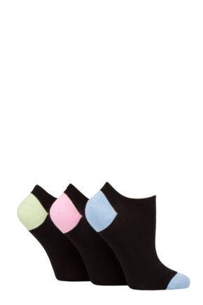 Ladies 3 Pair Glenmuir Plain and Patterned Bamboo Secret Socks
