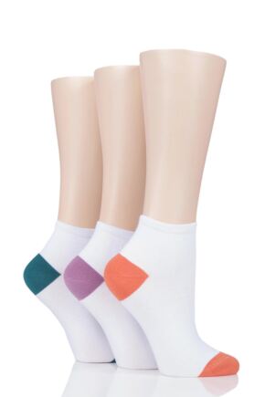 Ladies 3 Pair Glenmuir Plain and Patterned Bamboo Secret Socks
