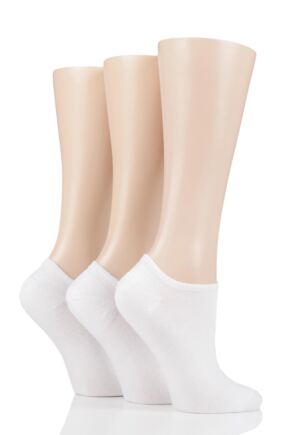 Ladies 3 Pair Glenmuir Plain and Patterned Bamboo Secret Socks