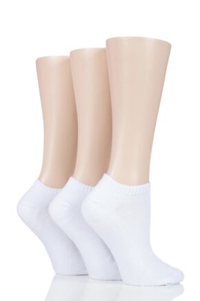 Ladies 3 Pair Glenmuir Cushion Bamboo Sports Trainer Socks