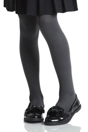 Girls 2 Pair Pretty Legs 70 Denier Opaque School Tights