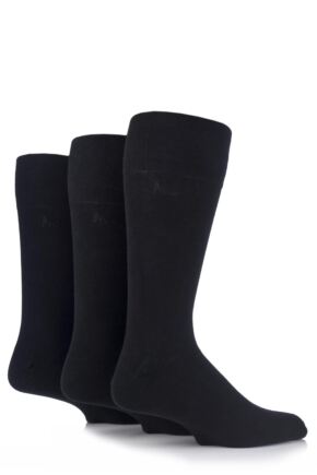 Mens 3 Pair Pringle Dunvegan Comfort Cuff Plain Cotton Socks