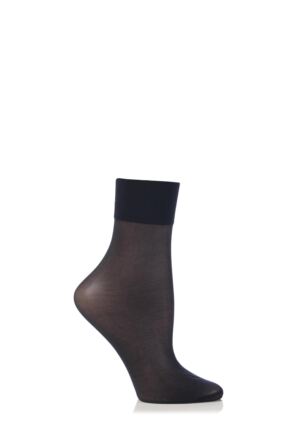 Ladies 1 Pair Falke Seidenglatt 15 Denier Transparent Shining Ankle Highs