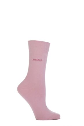 Ladies 1 Pair SOCKSHOP Individual Names Pink Embroidered Socks