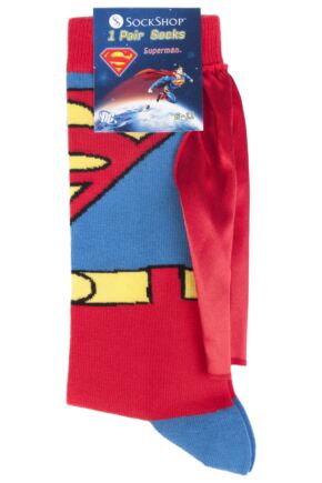 MENS 1 PAIR SOCKSHOP SUPERMAN CAPE SOCKS