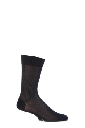 Mens 1 Pair Viyella Short Mercerised Cotton Socks With Hand Linked Toe