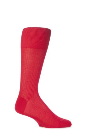 Mens 1 Pair Viyella Half Hose Mercerised Cotton Socks With Hand Linked Toe