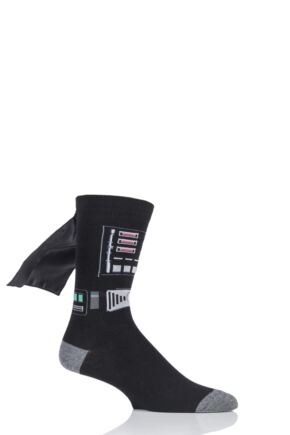 Mens 1 Pair SOCKSHOP Disney Star Wars Darth Vader Cape Socks