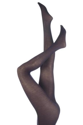 Ladies 1 Pair Trasparenze Jennifer Merino Wool Tights Purple Small