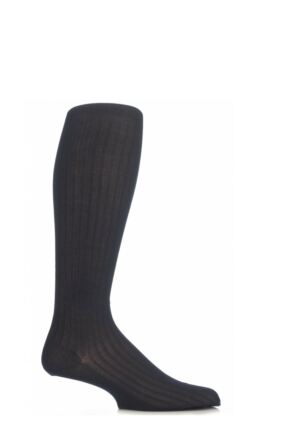 Mens 1 Pair Pantherella Merino Wool Rib Knee High Socks