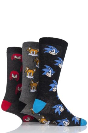 SOCKSHOP Sonic the Hedgehog, Knuckles and Tails Cotton Socks