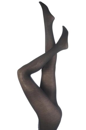 Ladies 1 Pair Trasparenze Jennifer Merino Wool Tights Dark Grey Maxi