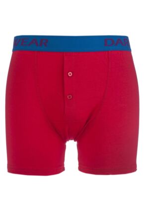 Mens 1 Pack SockShop Dare to Wear Bamboo Button Front Boxer Trunks