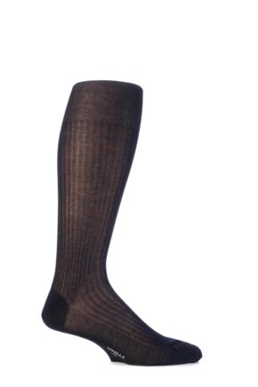 Mens 1 Pair Viyella Half Hose Mercerised Cotton Socks With Hand Linked Toe