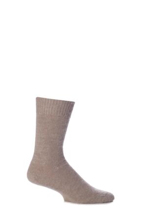 SockShop of London Mens Alpaca Ribbed Boot Socks with Cushioning 1 Pair 